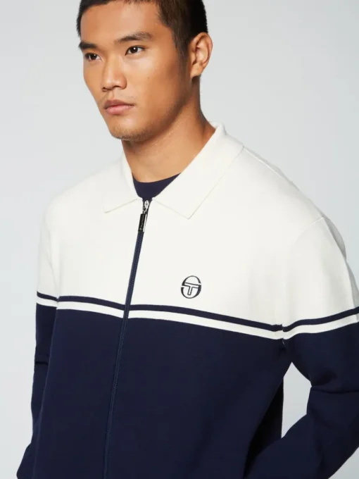 Sergio Tacchini Knitwear<Nostra Track Jacket- Maritime Blue