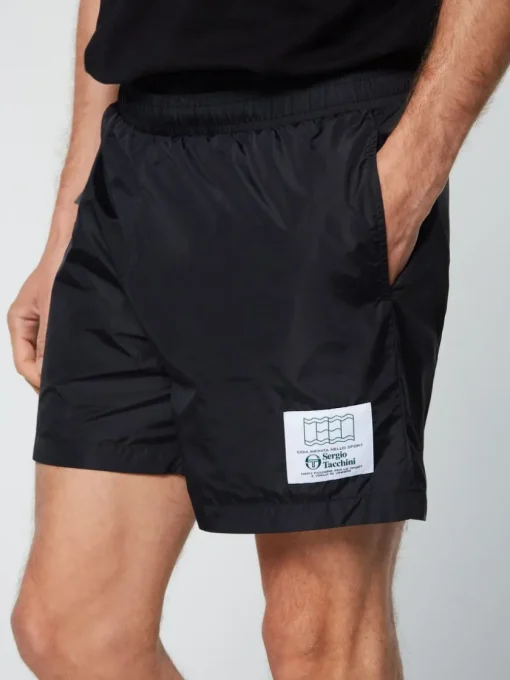 Sergio Tacchini Nylon<Onda Short- Black Beauty