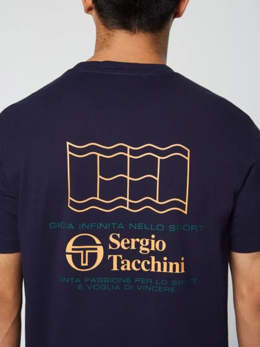 Sergio Tacchini For The Court<Onda T-Shirt- Maritime Blue