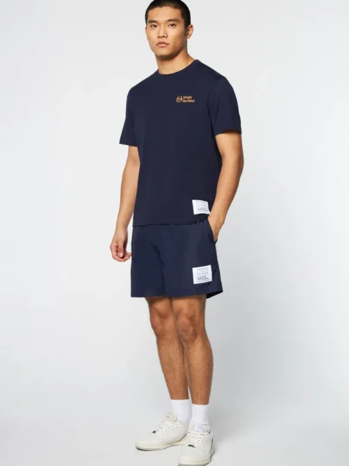 Sergio Tacchini For The Court<Onda T-Shirt- Maritime Blue