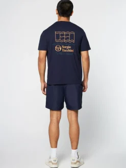 Sergio Tacchini For The Court<Onda T-Shirt- Maritime Blue