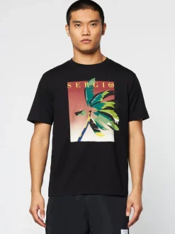 Sergio Tacchini T-Shirts<Palma T-Shirt- Black Beauty