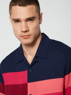 Sergio Tacchini View All<Pennellata Cabana Shirt- Maritime Blue/ Multi