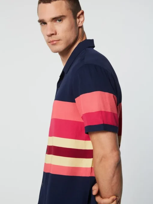 Sergio Tacchini View All<Pennellata Cabana Shirt- Maritime Blue/ Multi