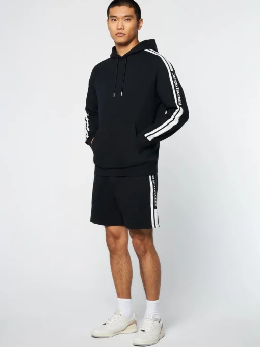 Sergio Tacchini View All<Pereto Tape Hoodie- Black Beauty