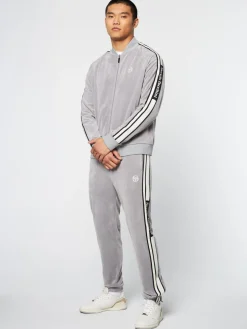Sergio Tacchini View All<Pereto Velour Track Jacket- Sleet