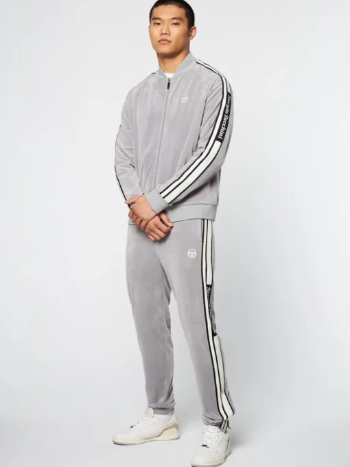Sergio Tacchini View All<Pereto Velour Track Jacket- Sleet