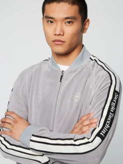 Sergio Tacchini View All<Pereto Velour Track Jacket- Sleet
