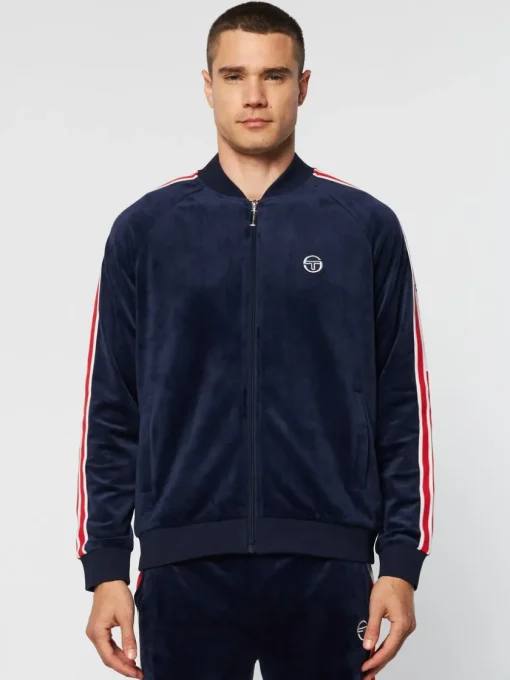 Sergio Tacchini Tracksuits<Pereto Velour Track Jacket- Maritime Blue
