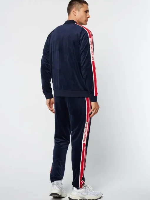 Sergio Tacchini Tracksuits<Pereto Velour Track Jacket- Maritime Blue