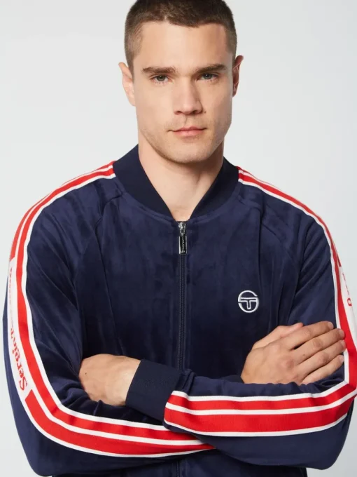 Sergio Tacchini Tracksuits<Pereto Velour Track Jacket- Maritime Blue