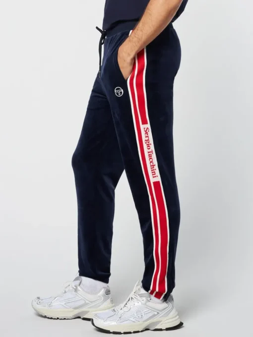 Sergio Tacchini Tracksuits<Pereto Velour Track Pant- Maritime Blue