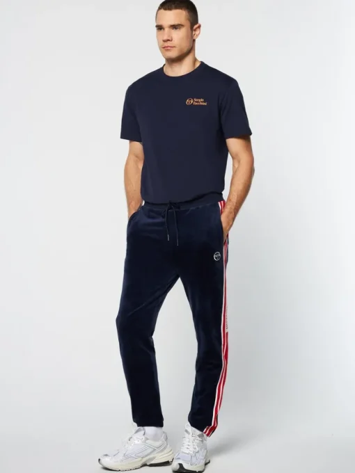 Sergio Tacchini Tracksuits<Pereto Velour Track Pant- Maritime Blue