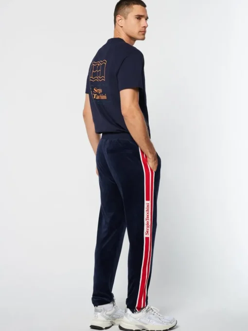 Sergio Tacchini Tracksuits<Pereto Velour Track Pant- Maritime Blue