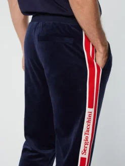 Sergio Tacchini Tracksuits<Pereto Velour Track Pant- Maritime Blue