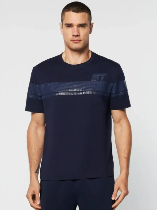 Sergio Tacchini For The Court<Perforata T-Shirt- Maritime Blue