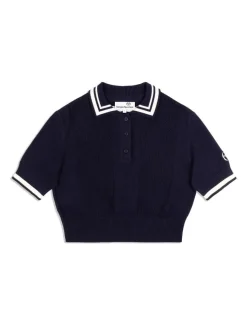 Sergio Tacchini For The Court<Perla Knit Cropped Polo- Maritime Blue