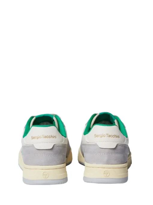 Sergio Tacchini Shoes<Prime Shot Da Sneaker- Antique White/ Almond Oil/ Bright Green