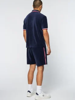 Sergio Tacchini Velour<Primo Velour Polo- Maritime Blue