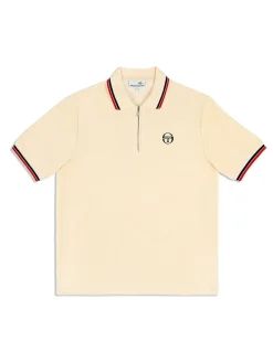 Sergio Tacchini View All<Primo Velour Polo- Pearl Ivory
