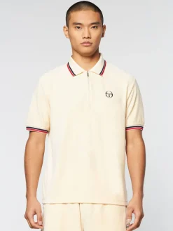 Sergio Tacchini View All<Primo Velour Polo- Pearl Ivory