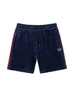 Sergio Tacchini Velour<Primo Velour Short- Maritime Blue