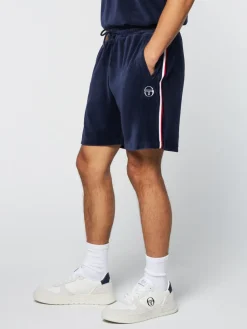 Sergio Tacchini Velour<Primo Velour Short- Maritime Blue