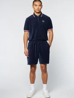 Sergio Tacchini Matching Separates<Primo Velour Short- Maritime Blue