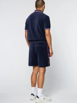 Sergio Tacchini Matching Separates<Primo Velour Short- Maritime Blue
