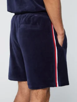 Sergio Tacchini Matching Separates<Primo Velour Short- Maritime Blue