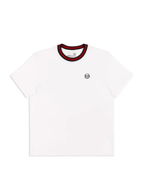 Sergio Tacchini T-Shirts<Rainer T-Shirt- White/ Adrenaline Rush