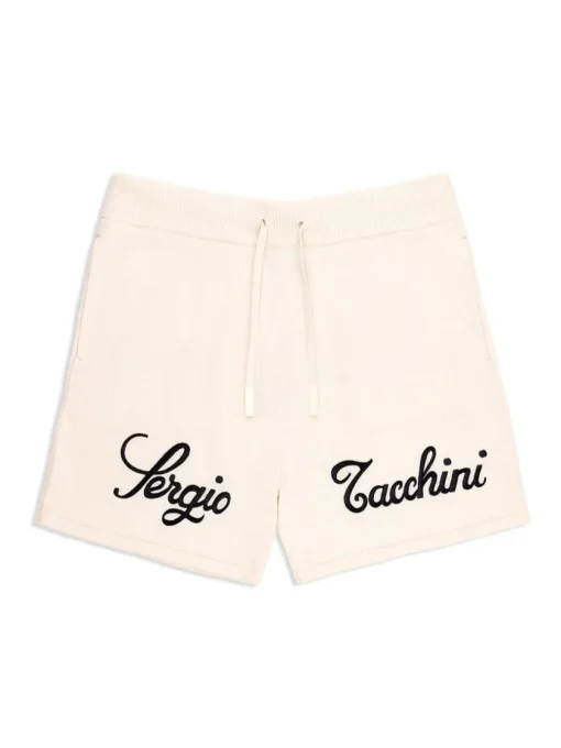 Sergio Tacchini Shorts And Swim<Ricamo Knit Short- Gardenia