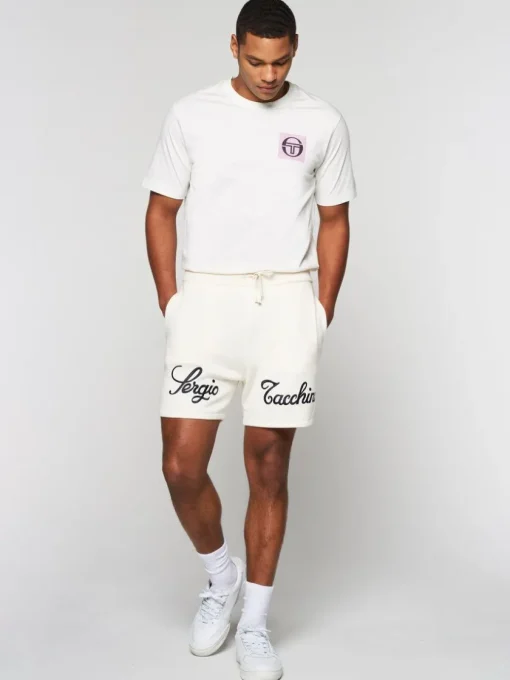 Sergio Tacchini Shorts And Swim<Ricamo Knit Short- Gardenia