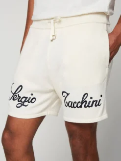 Sergio Tacchini Shorts And Swim<Ricamo Knit Short- Gardenia