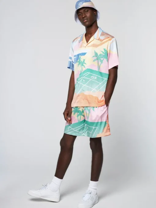 Sergio Tacchini View All<Riviera Reversible Bucket Hat- Deep Mint/ Multi