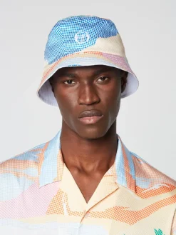 Sergio Tacchini Headwear<Riviera Reversible Bucket Hat- Deep Mint/ Multi