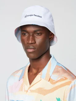 Sergio Tacchini Headwear<Riviera Reversible Bucket Hat- Deep Mint/ Multi
