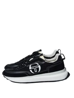 Sergio Tacchini For The Court<70'S Racer Sneaker- Raven/ Antique White/ December Sky