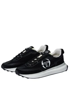 Sergio Tacchini For The Court<70'S Racer Sneaker- Raven/ Antique White/ December Sky