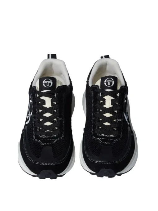 Sergio Tacchini For The Court<70'S Racer Sneaker- Raven/ Antique White/ December Sky