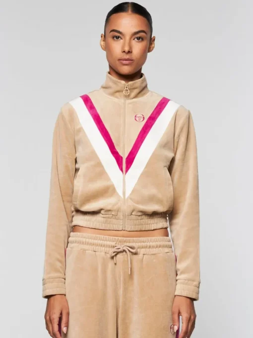 Sergio Tacchini Velour<Sara Velour Track Jacket- Humus
