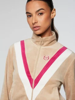 Sergio Tacchini Velour<Sara Velour Track Jacket- Humus