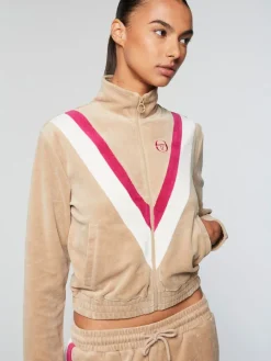 Sergio Tacchini Velour<Sara Velour Track Jacket- Humus
