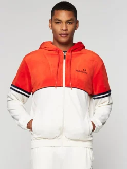 Sergio Tacchini Sweatshirts And Hoodies<Scopeto Full-Zip Velour Hoodie- Poinciana/ Gardenia