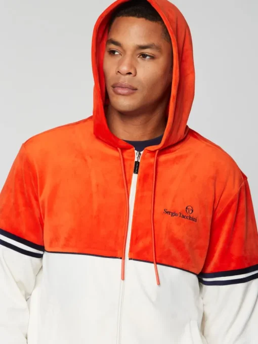 Sergio Tacchini Sweatshirts And Hoodies<Scopeto Full-Zip Velour Hoodie- Poinciana/ Gardenia