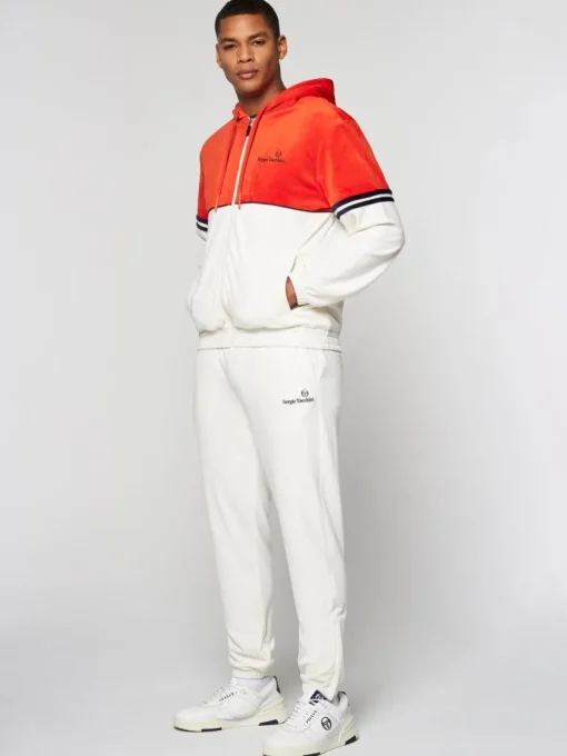 Sergio Tacchini Sweatshirts And Hoodies<Scopeto Full-Zip Velour Hoodie- Poinciana/ Gardenia