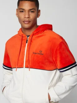 Sergio Tacchini Sweatshirts And Hoodies<Scopeto Full-Zip Velour Hoodie- Poinciana/ Gardenia