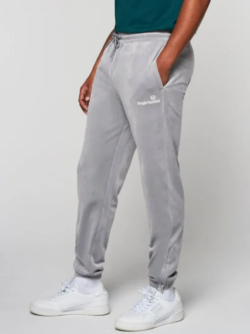 Sergio Tacchini View All<Scopeto Velour Pant- Sleet/ Gardenia