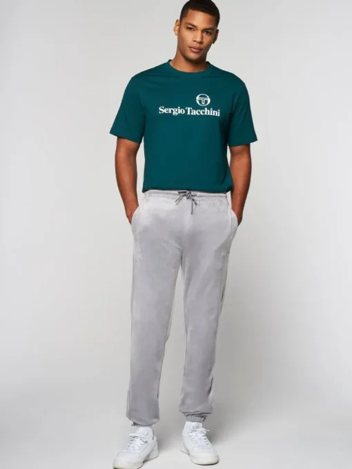 Sergio Tacchini View All<Scopeto Velour Pant- Sleet/ Gardenia