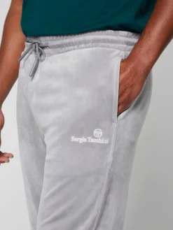 Sergio Tacchini View All<Scopeto Velour Pant- Sleet/ Gardenia